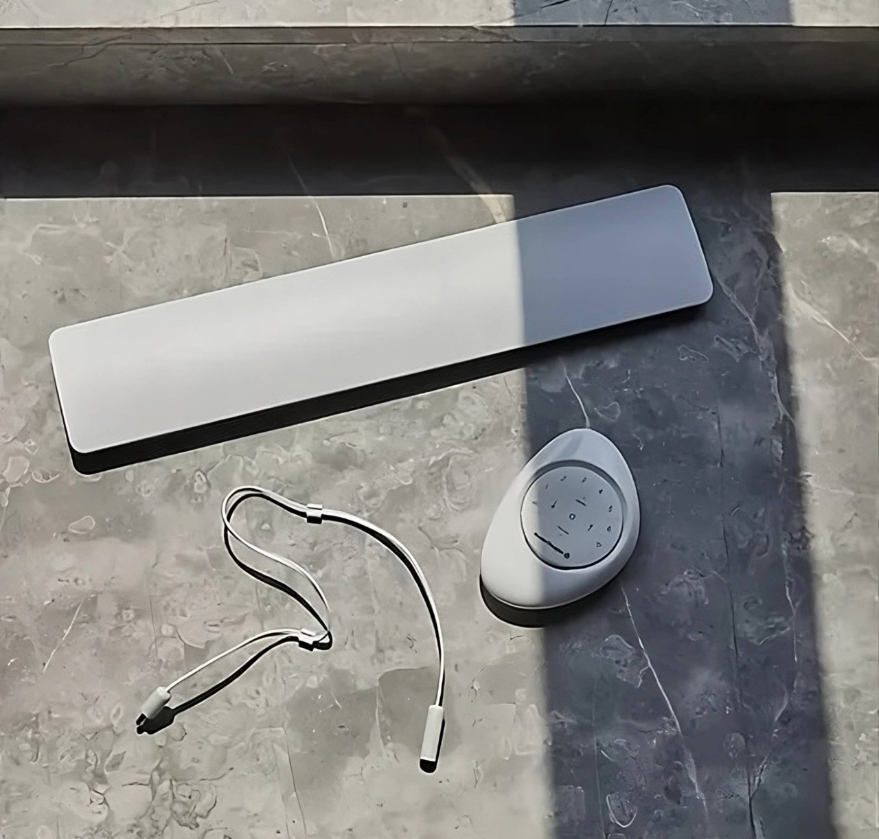 PowerView® Pebble and Solar Charger in the sun with a shadow at Blind Scapes near Albuquerque, New Mexico (NM)